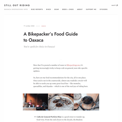 A Bikepacker's Food Guide to Oaxaca