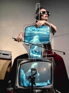 “TV Cello” by Nam June Paik for Charlotte Moorman - 1971