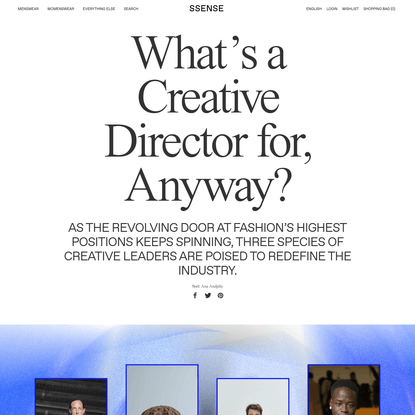 What's a Creative Director for, Anyway?