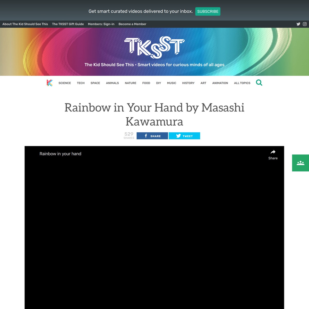 Rainbow in Your Hand by Masashi Kawamura | The Kid Should See This