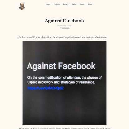 Against Facebook
