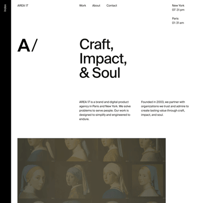 AREA 17 — A brand and digital product agency