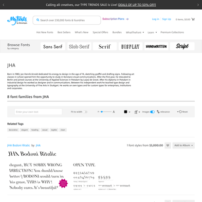 JHA Font Foundry | MyFonts