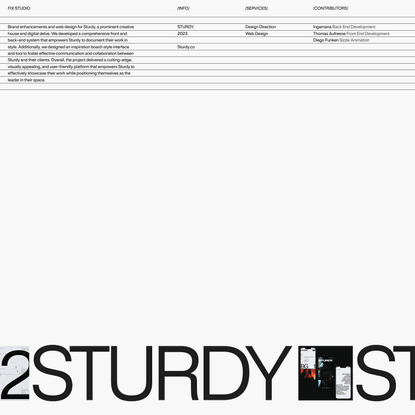 Fix Studio | Sturdy