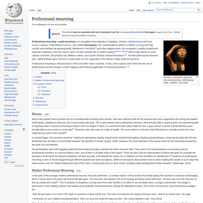 Professional mourning - Wikipedia