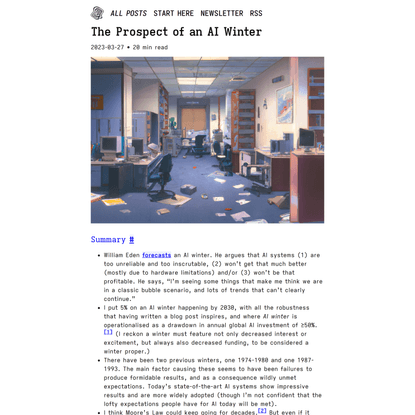 The Prospect of an AI Winter