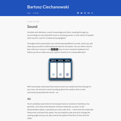 Sound - Bartosz Ciechanowski