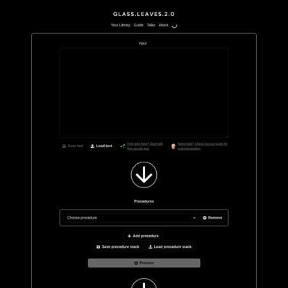 glass.leaves text manipulator