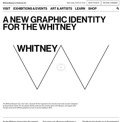 A New Graphic Identity for the Whitney
