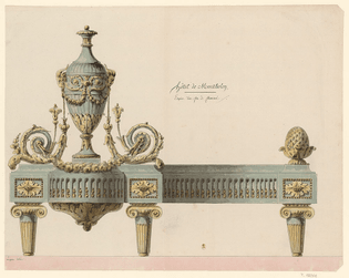 Jean-Jacques Lequeu (1757–1826) Design for a Living Room at the Hôtel de Montholon, 1785 