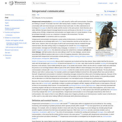 Intrapersonal communication - Wikipedia