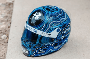 Valtteri Bottas Australian GP 2023 aboriginal helmet