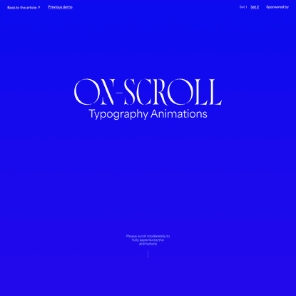 On-Scroll Typygorahy Animations | Set 1 | Codrops