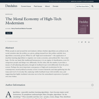 The Moral Economy of High-Tech Modernism