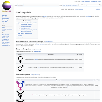Gender symbols - Nonbinary