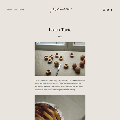 Peach Tarte — photisserie