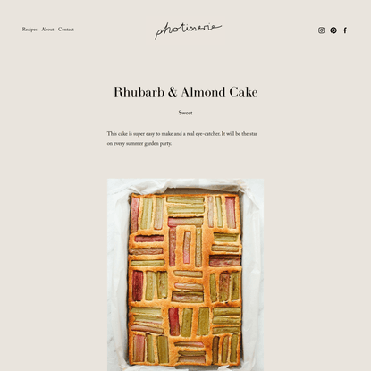 Rhubarb & Almond Cake — photisserie