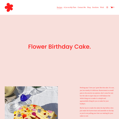 Flower Birthday Cake — Some Things I Like to Cook