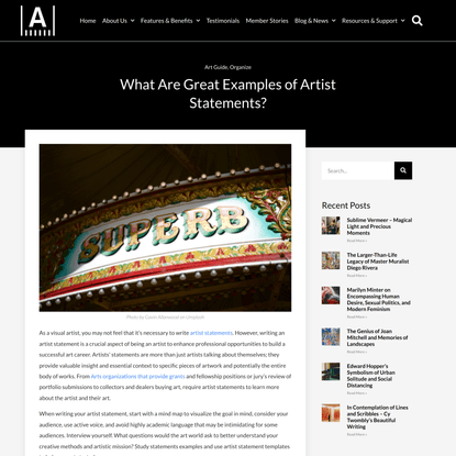What Are Great Examples of Artist Statements? – ARTDEX