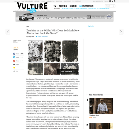 Zombies on the Walls: Why Does So Much New Abstraction Look the Same?