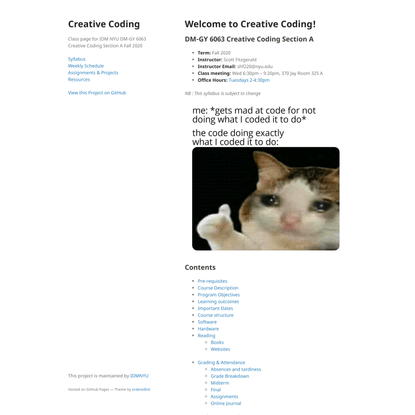Welcome to Creative Coding!
