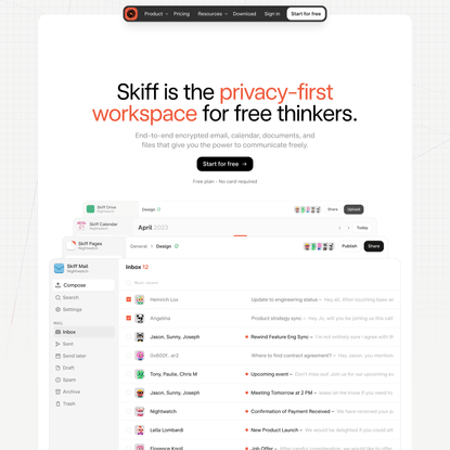 Skiff - Private, encrypted, and Web3 email