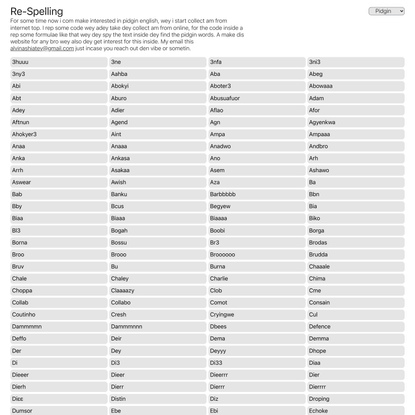 Re-spelling