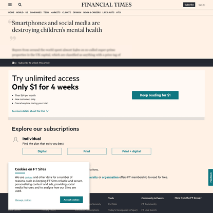 Subscribe to read | Financial Times