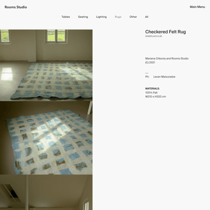 Checkered Felt Rug | Rooms Studio