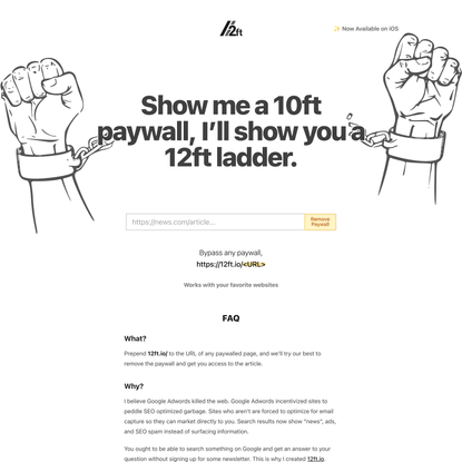 12ft – Hop any paywall