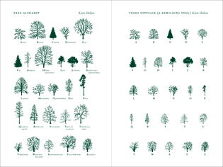 Tree Alphabet / Trees Typeface - Katie Holten