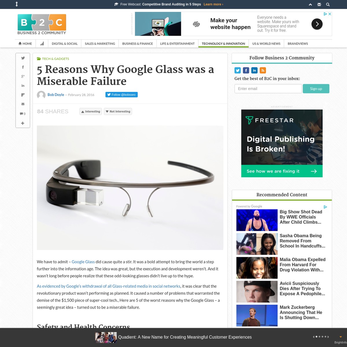 5 Reasons Why Google Glass was a Miserable Failure — Are.na