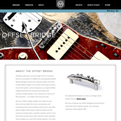 Offset Guitar Bridges | Offset Hardware + Parts | Mastery