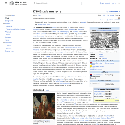 1740 Batavia massacre - Wikipedia