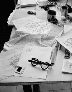 le corbusier. drawings. paris studio.
