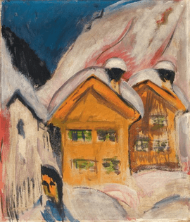 Ernst Ludwig Kirchner (German, 1880-1938), Häuser im Schnee [Houses in Snow], 1917. Oil on canvas, 70.5 x 60.3 cm.