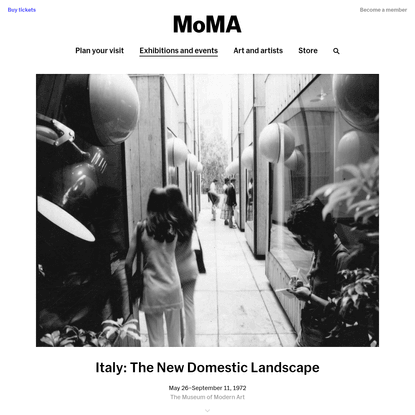 Italy: The New Domestic Landscape | MoMA