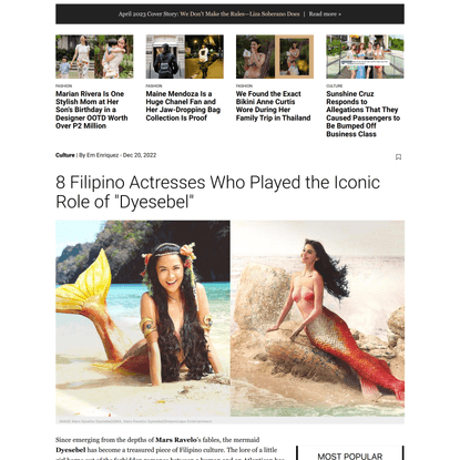 8 Filipino Actresses Who Played the Iconic Role of “Dyesebel”