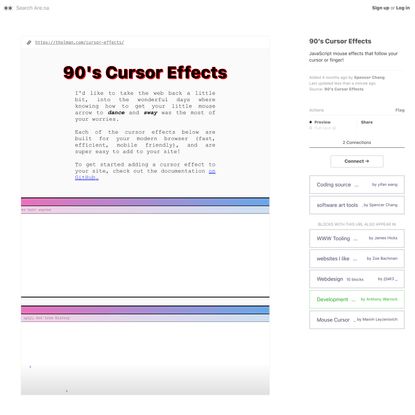 90’s Cursor Effects — Are.na