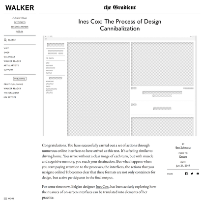 Ines Cox: The Process of Design Cannibalization