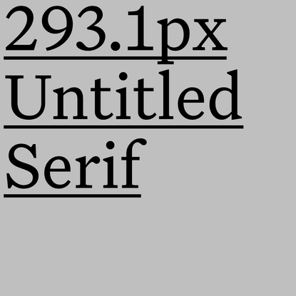 Untitled Serif