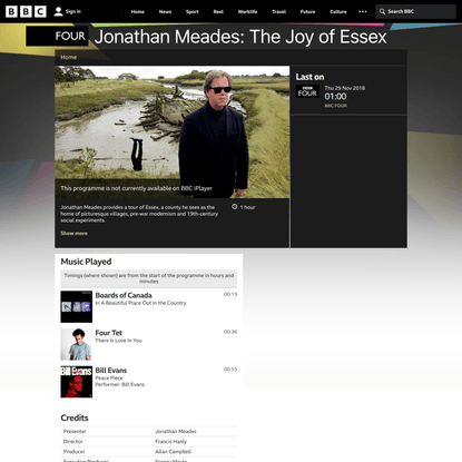 BBC Four - Jonathan Meades: The Joy of Essex