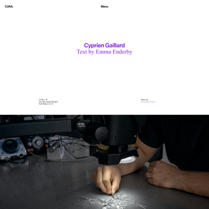 Cyprien Gaillard | Text by Emma Enderby | CURA.