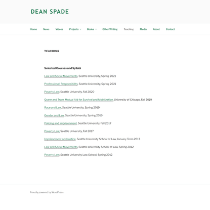 Teaching – Dean Spade
