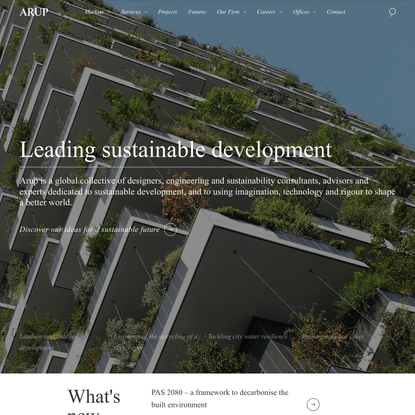 Dedicated to sustainable development - Arup