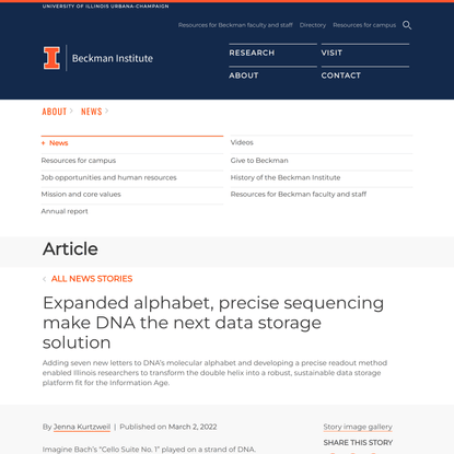 Expanded alphabet, precise sequencing make DNA the next data storage solution
