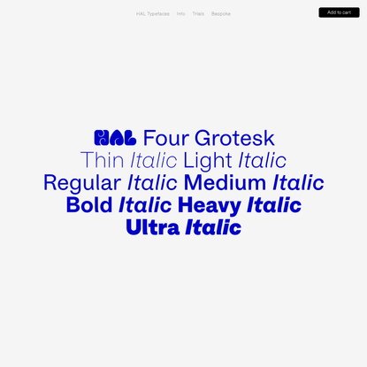 HAL Typefaces