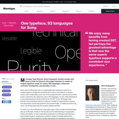 One typeface, 93 languages for Sony.