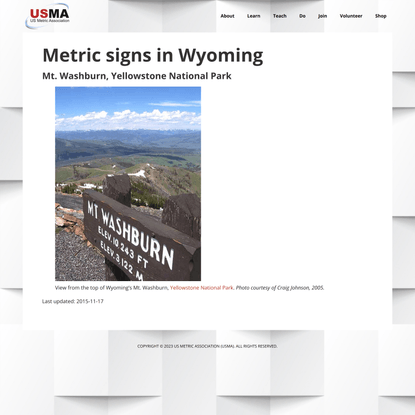 Metric signs in Wyoming – US Metric Association