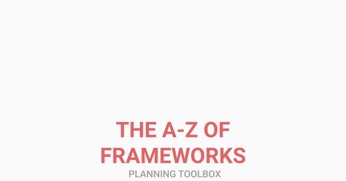 THE A-Z OF STRATEGIC MODELS | Are.na